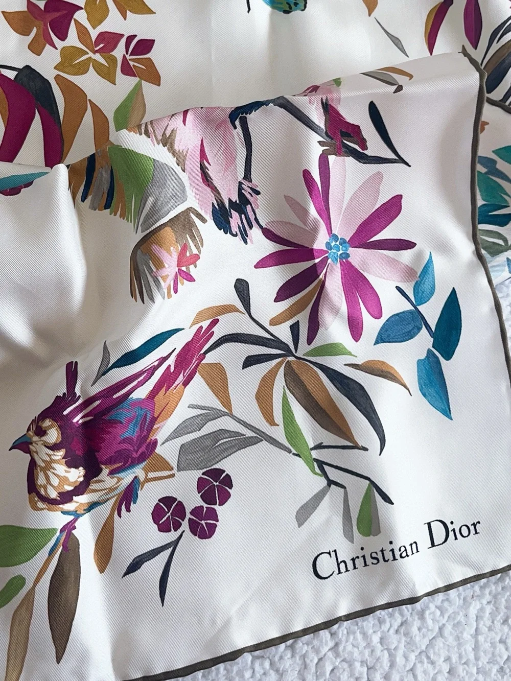 Christian Dior TOILE DE JOUY FANTASTICA  90 Square Silk Scarf